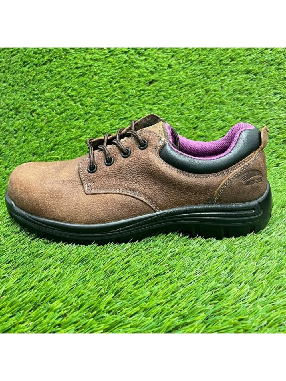Avenger Foreman Womens Size 11D Brown Leather Composite Toe Safety Work Shoes_3